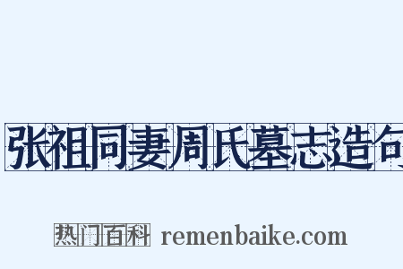 张祖同妻周氏墓志造句是什么意思的图片